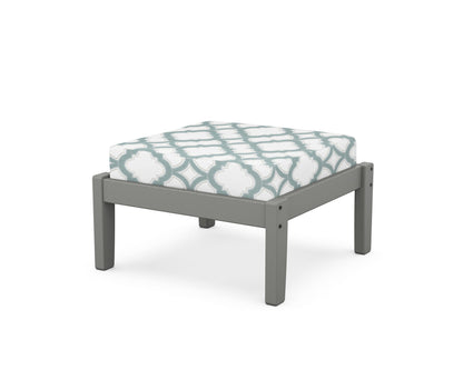 Unbranded Deep Seating Ottoman in Slate Grey / Trellis Glacier Spa