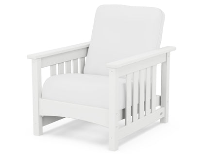 POLYWOOD® Club Mission Chair in White / Natural