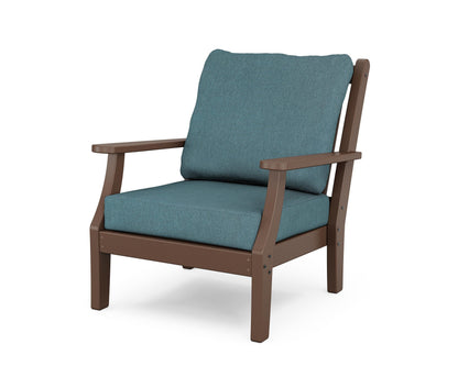 Country Living Wovendale Deep Seating Chair in Mahogany / Ocean Teal