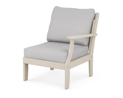 POLYWOOD® Braxton Modular Right Arm Chair in Sand / Granite