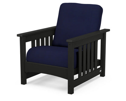 POLYWOOD® Club Mission Chair in Black / Navy