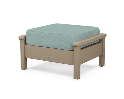 POLYWOOD® Harbour Deep Seating Ottoman in Vintage Sahara / Glacier Spa