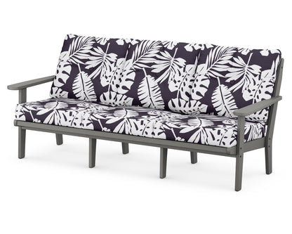 POLYWOOD® Lakeside Deep Seating Sofa in Slate Grey / Leaf Navy