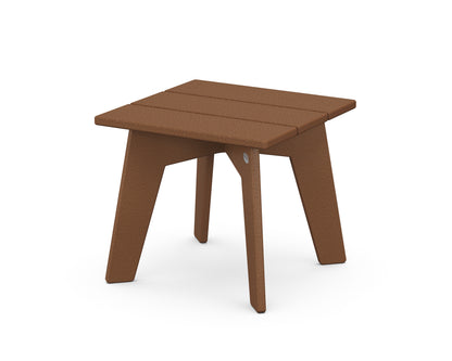 POLYWOOD® Riviera Modern Side Table in Teak
