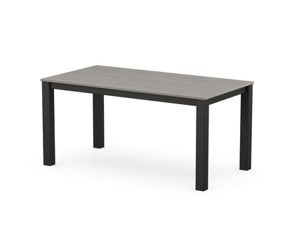 POLYWOOD® Studio Parsons 34" X 64" Dining Table in Black / Driftwood