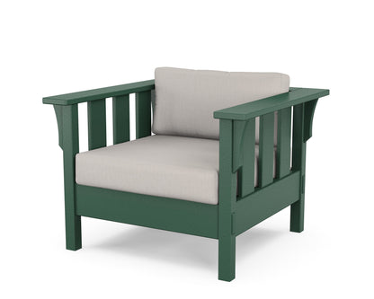 Martha Stewart by POLYWOOD® Acadia Deep Seating Chair in Green / Cast Ash