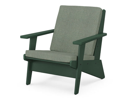 POLYWOOD® Riviera Modern Lounge Chair in Green / Cast Sage