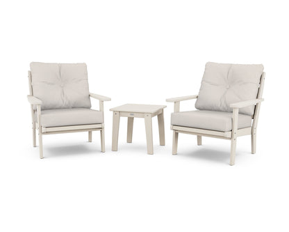 POLYWOOD® Lakeside 3-Piece Deep Seating Chair Set in Sand / Cast Ash