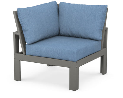 Unbranded Modular Corner Chair in Slate Grey / Sky Blue