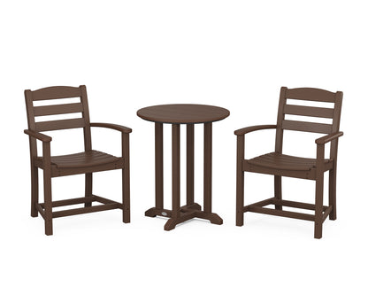 POLYWOOD® La Casa Café 3-Piece Round Bistro Dining Set in Mahogany