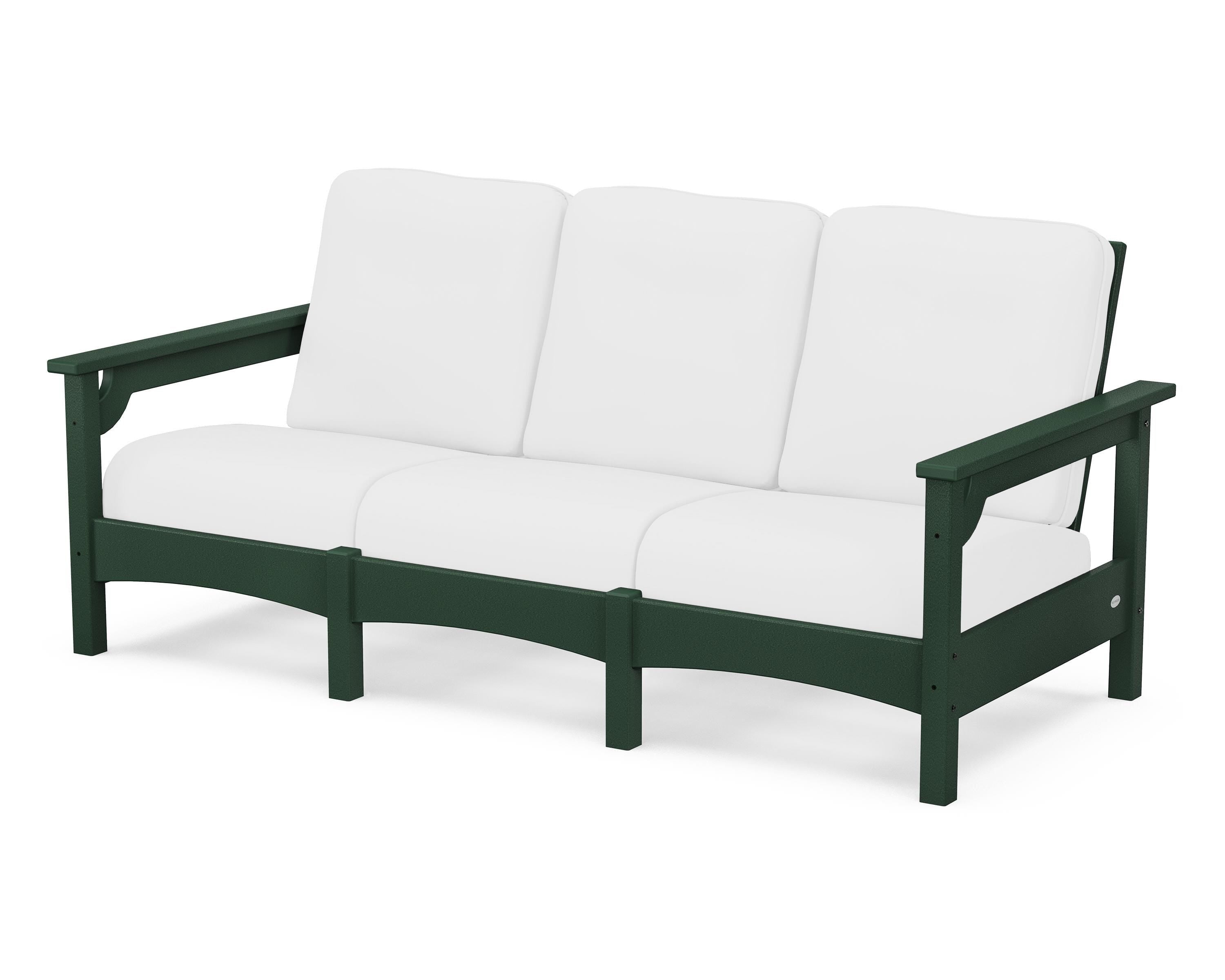 POLYWOOD® Club Sofa in Green / Natural