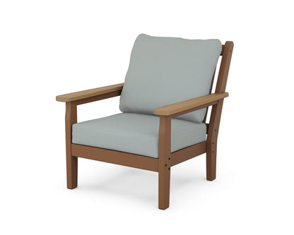 POLYWOOD® Chippendale Deep Seating Chair in Teak / Natural / Spa