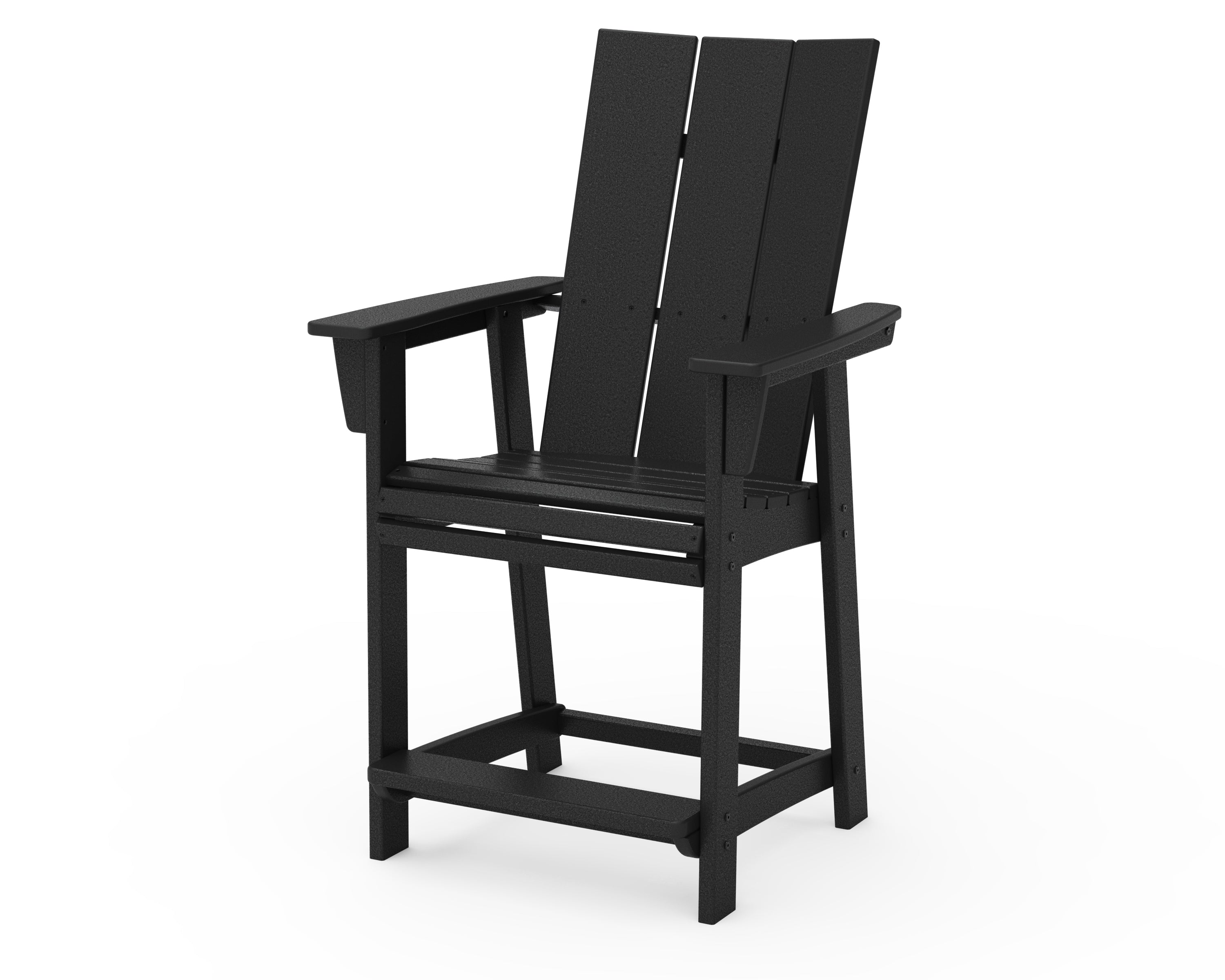 POLYWOOD® Modern Curveback Adirondack Counter Chair in Black
