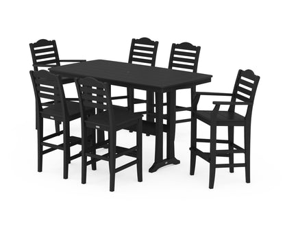 Draper James™ by  POLYWOOD® Savannah 7-Piece Bar Set with Trestle Legs in Black