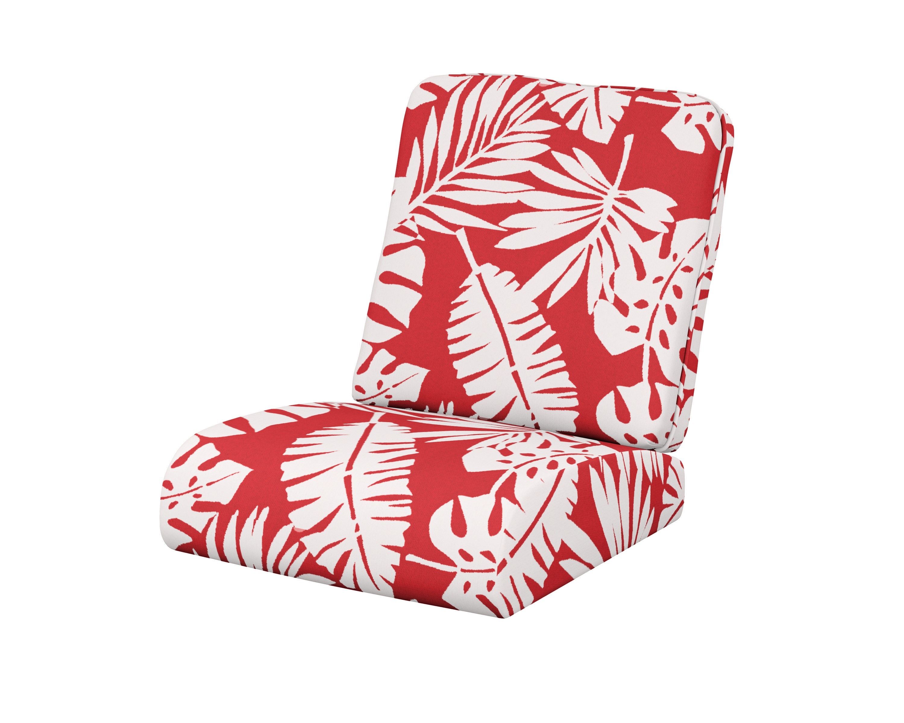 POLYWOOD® Club Seat/Back Cushion in Leaf Crimson