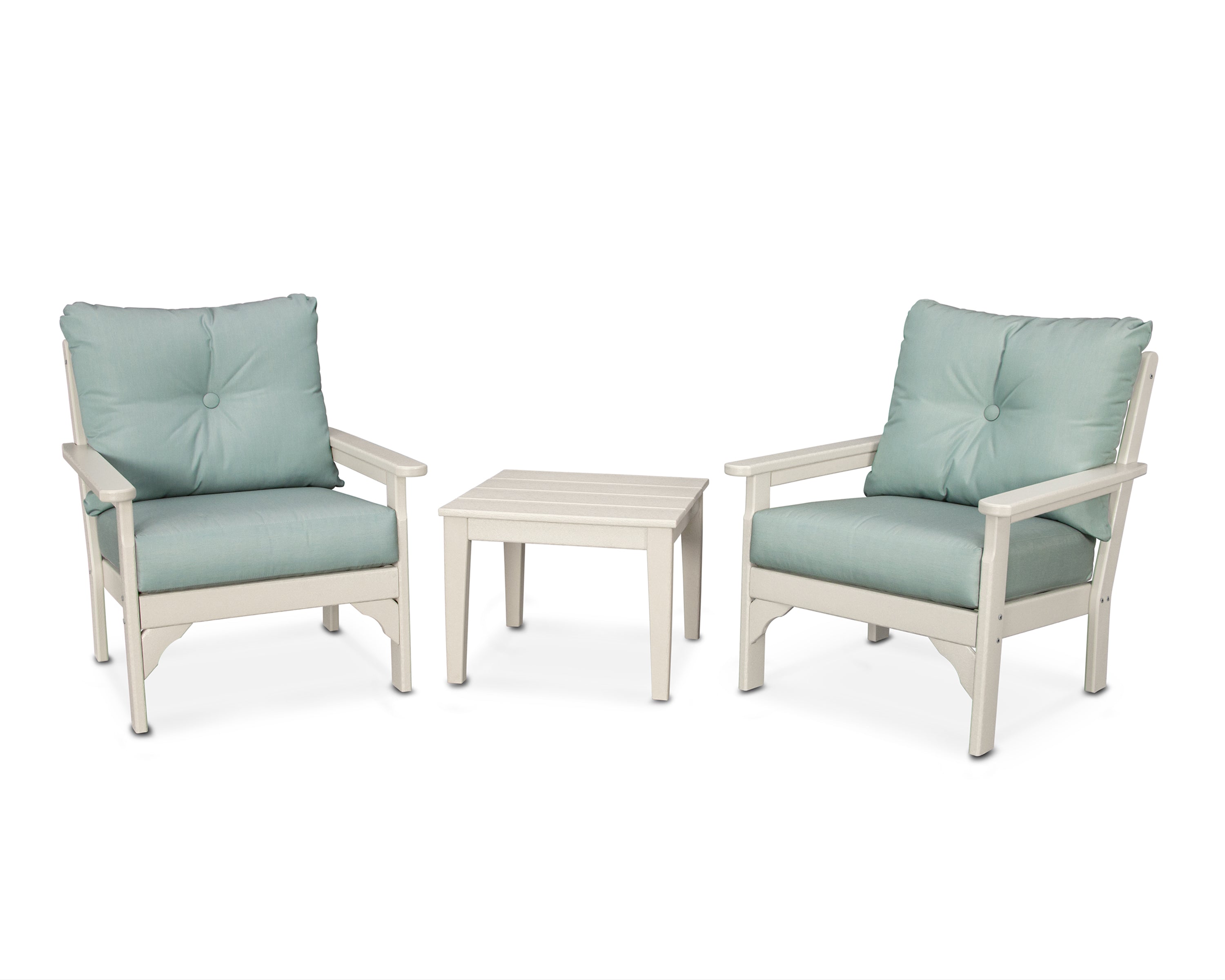 POLYWOOD® Vineyard 3-Piece Deep Seating Set in Sand / Spa