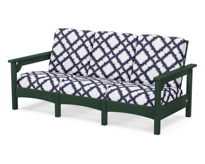 POLYWOOD® Club Sofa in Green / Trellis Navy