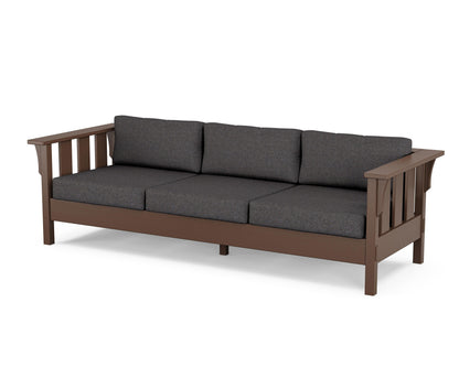 Martha Stewart by POLYWOOD® Acadia Deep Seating Sofa in Mahogany / Ash Charcoal