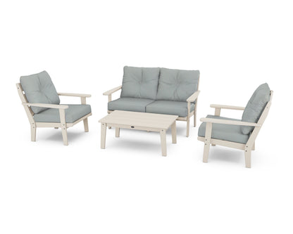 POLYWOOD® Lakeside 4-Piece Deep Seating Set in Sand / Spa