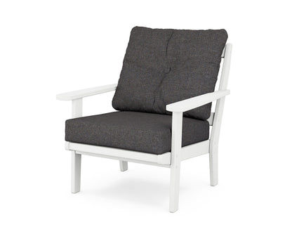 POLYWOOD® Mission Deep Seating Chair in White / Ash Charcoal