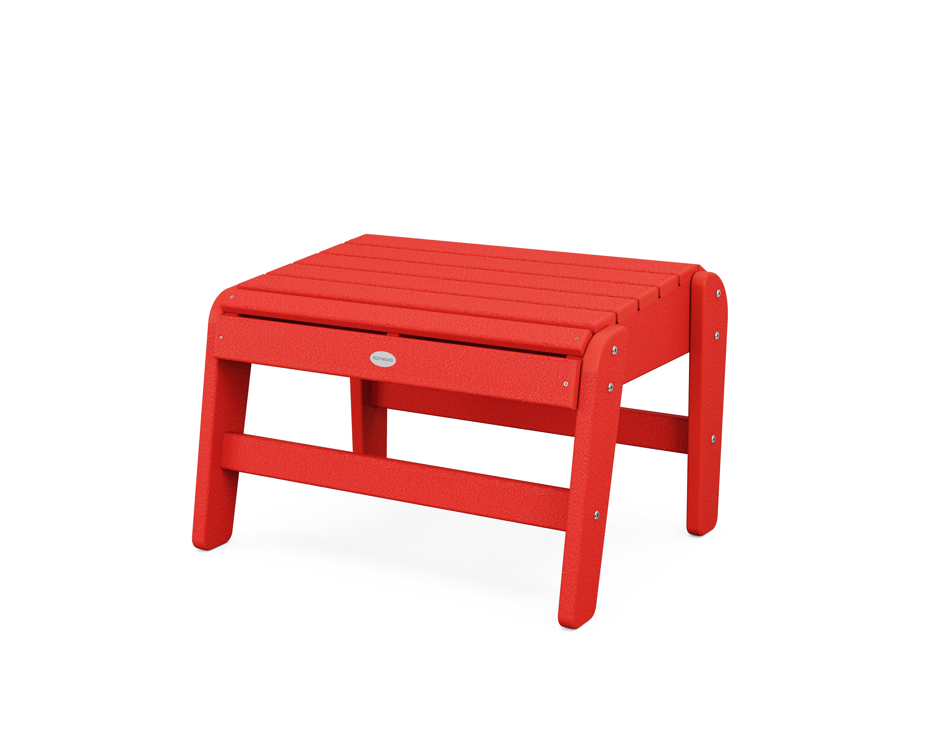 POLYWOOD® Grand Upright Adirondack Ottoman in Sunset Red