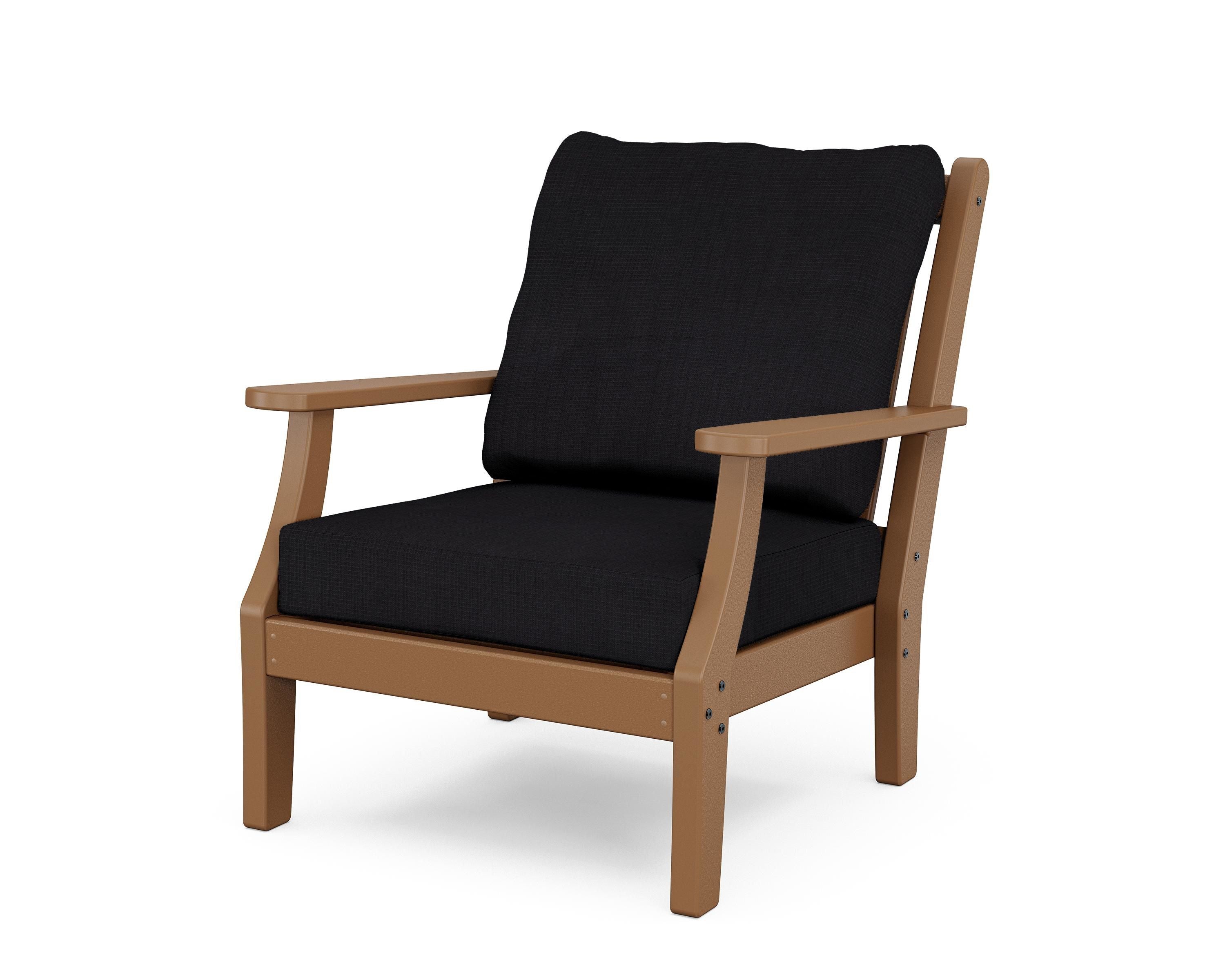 Country Living Wovendale Deep Seating Chair in Teak / Midnight Linen