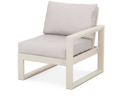 POLYWOOD® EDGE Modular Right Arm Chair in Sand / Cast Ash