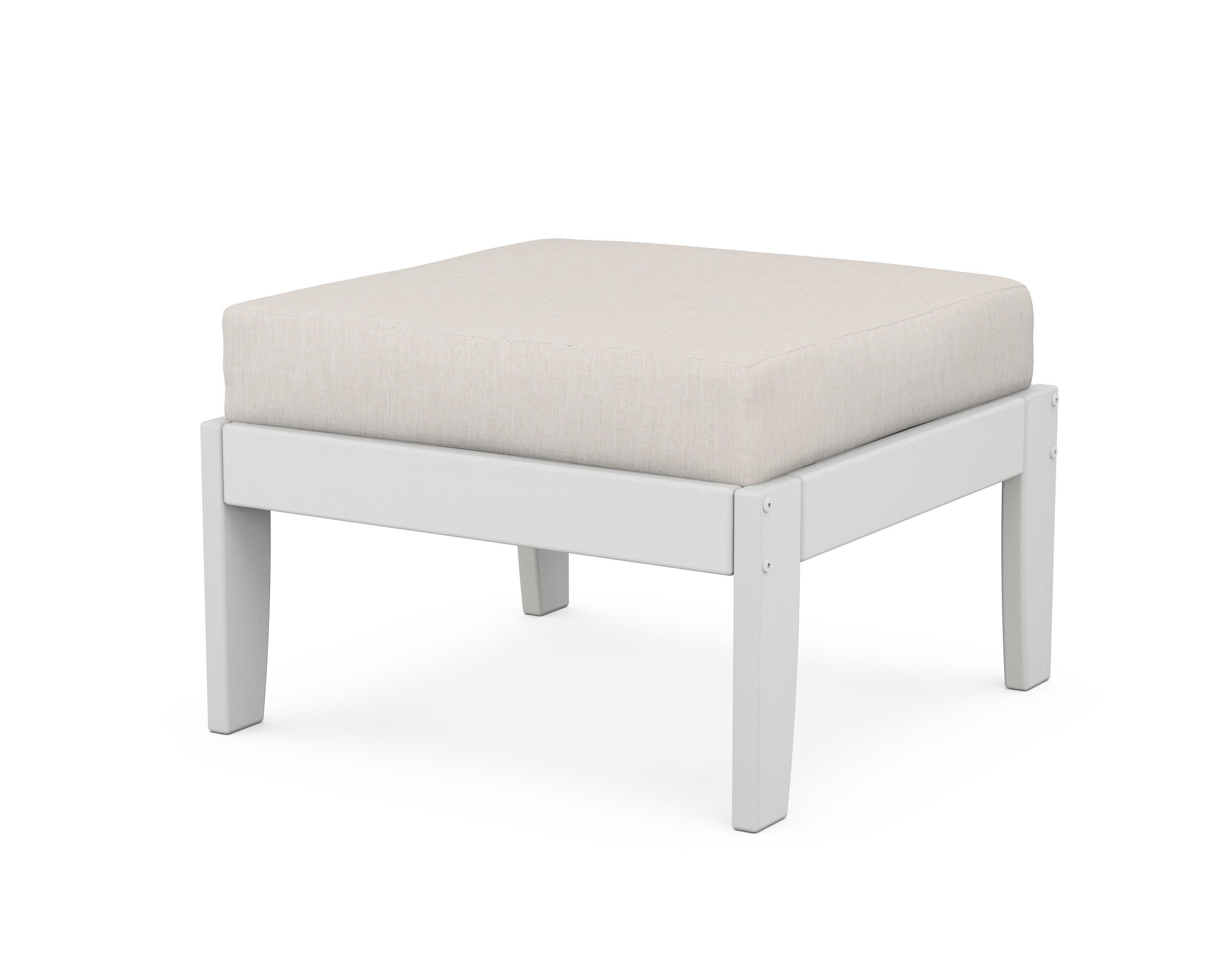 Unbranded Modular Ottoman - Classic in White / Cast Ash