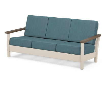 POLYWOOD® Harbour Deep Seating Sofa in Sand / Kona / Ocean Teal