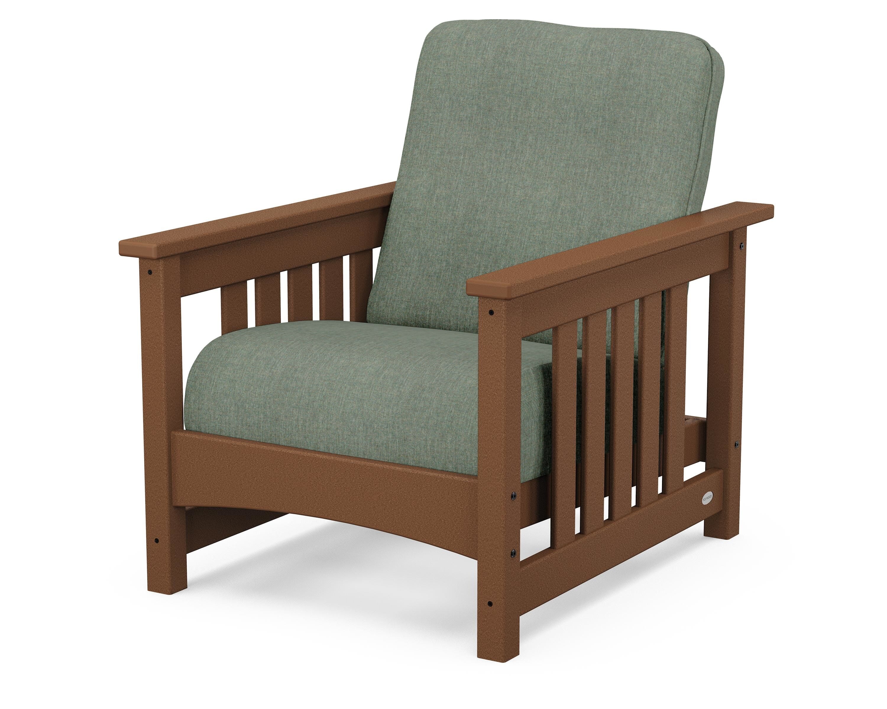 POLYWOOD® Club Mission Chair in Teak / Cast Sage