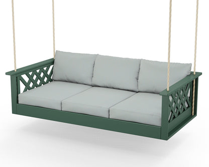 Country Living Wovendale Daybed Swing in Green / Spa
