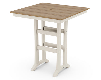 POLYWOOD® Farmhouse Trestle 37" Bar Table in Sand / Natural