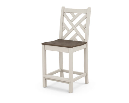 POLYWOOD® Chippendale Counter Side Chair in Sand / Kona
