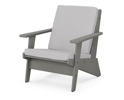 POLYWOOD® Riviera Modern Lounge Chair in Slate Grey / Granite