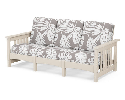 POLYWOOD® Club Mission Sofa in Sand / Leaf Grey Mist