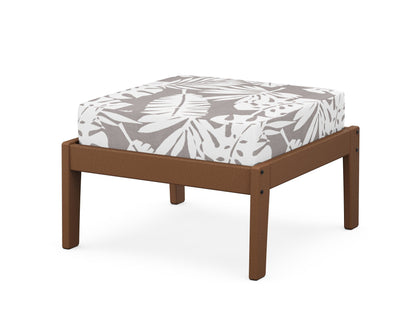 Unbranded Deep Seating Ottoman in Teak / Leaf Grey Mist