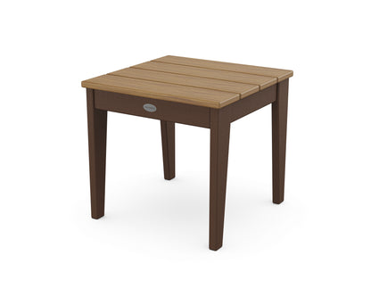 POLYWOOD® Newport 18" Side Table in Mahogany / Natural