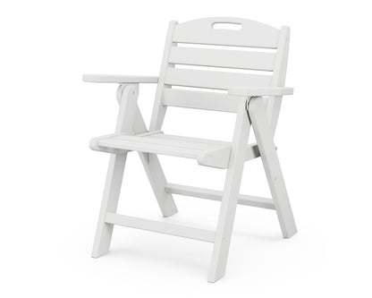 POLYWOOD® Nautical Folding Lowback Chair in White