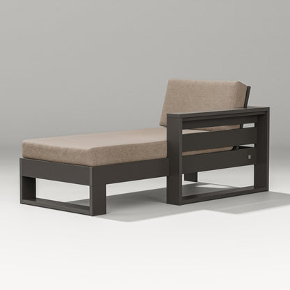 PW Designer Series Latitude Modular Right Arm Chaise in Vintage Coffee / Spiced Burlap