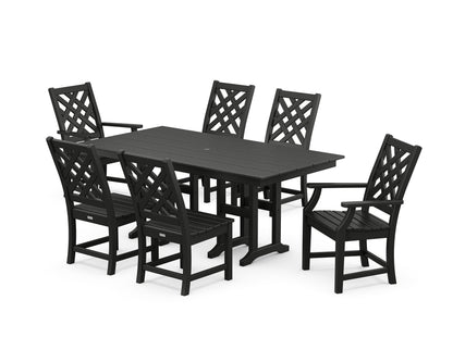 Country Living Wovendale 7-Piece Farmhouse Dining Set in Black