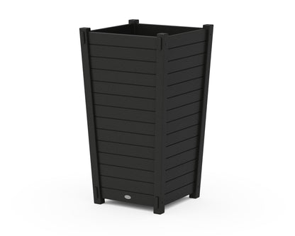 POLYWOOD® Nautical Large Tapered Square Tall Planter Box in Black