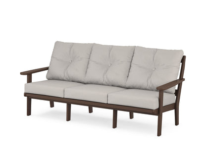 POLYWOOD® Mission Deep Seating Sofa in Mahogany / Cast Ash