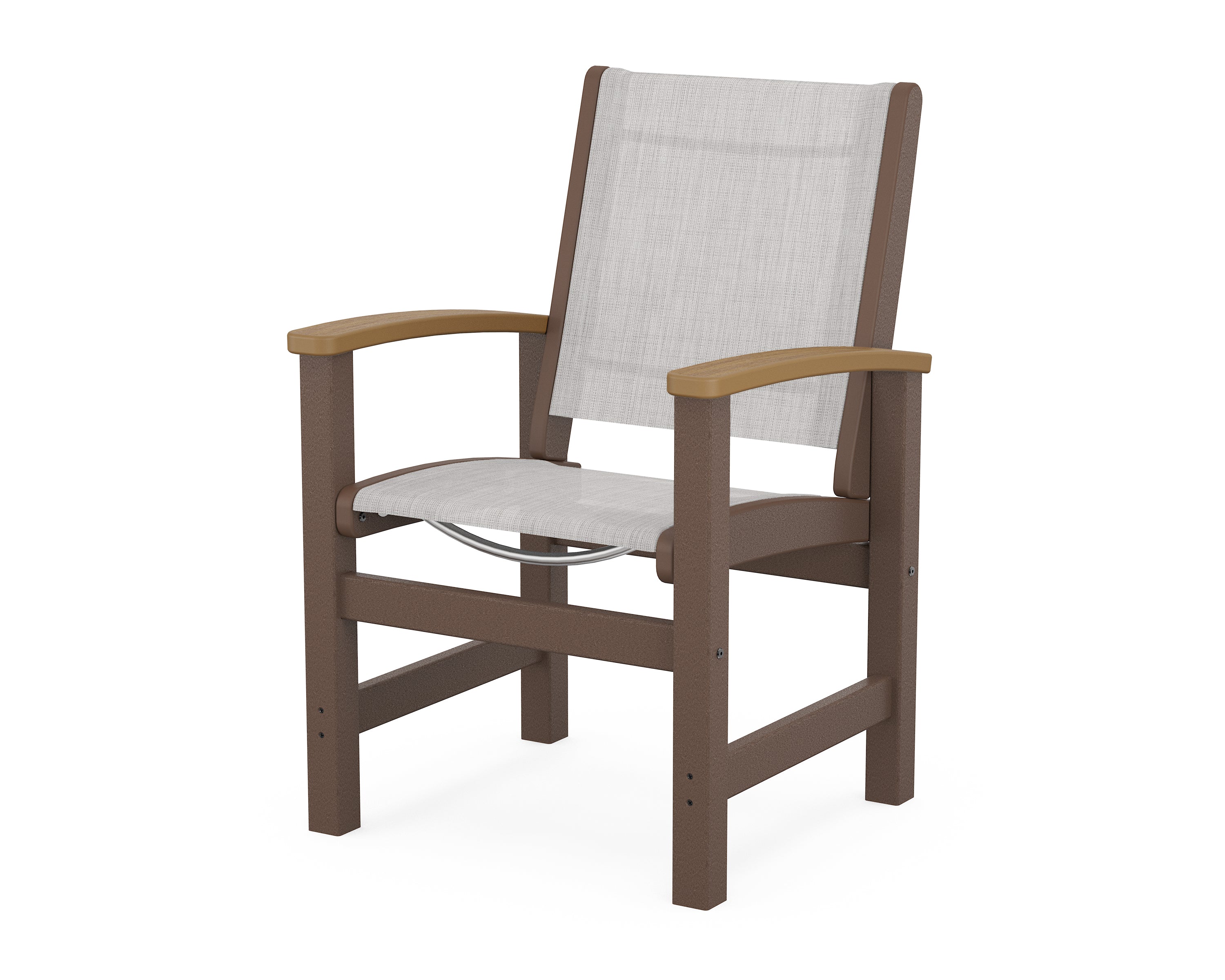 POLYWOOD® Coastal Dining Chair in Mahogany / Natural / Parchment Sling