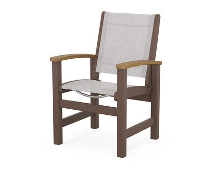 POLYWOOD® Coastal Dining Chair in Mahogany / Natural / Parchment Sling