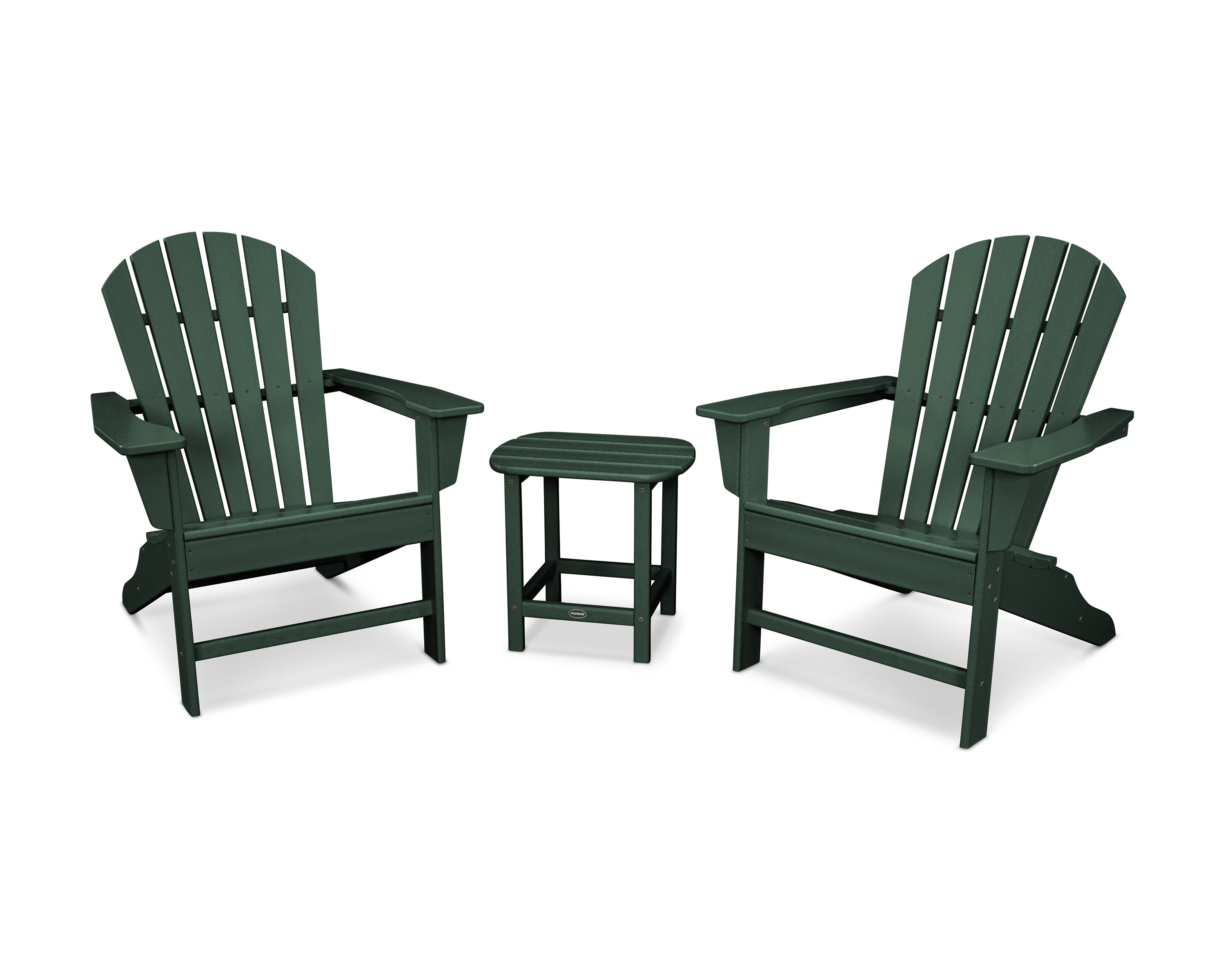 POLYWOOD® South Beach Adirondack 3-Piece Set in Green