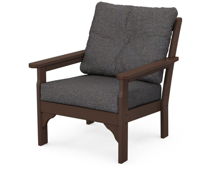 POLYWOOD® Vineyard Deep Seating Chair in Mahogany / Ash Charcoal