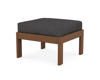 POLYWOOD® Vineyard Modular Ottoman in Teak / Ash Charcoal