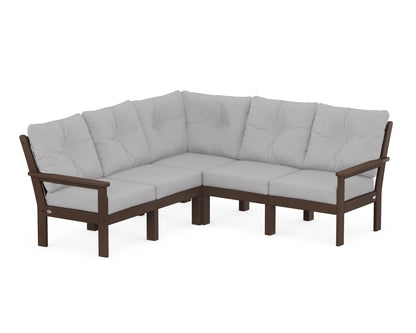 POLYWOOD® Vineyard 5-Piece Sectional in Mahogany / Granite
