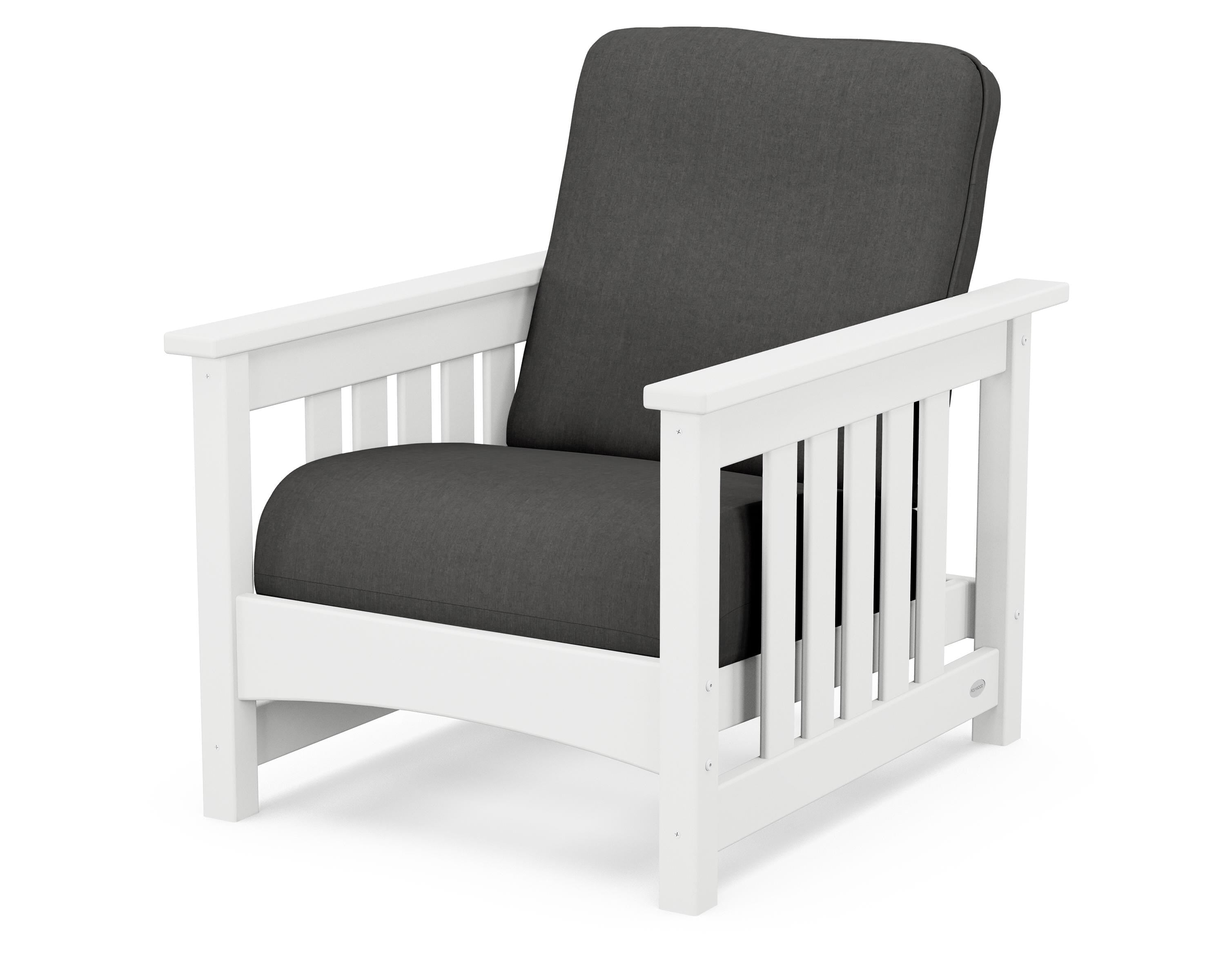 POLYWOOD® Club Mission Chair in White / Spectrum Carbon