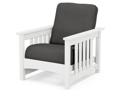 POLYWOOD® Club Mission Chair in White / Spectrum Carbon